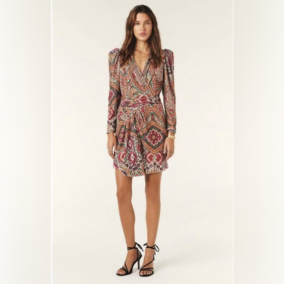 ba&sh “Tola” Velvet Sequin Gem-Tone Mini- Dress, Size L. NWT - Picture 2 of 16